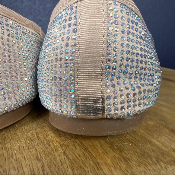 Gianni Bini "Star-Brite" Sparkling Rhinestone Flats, Pink Marble, Size 10 WIDE - Picture 4 of 12
